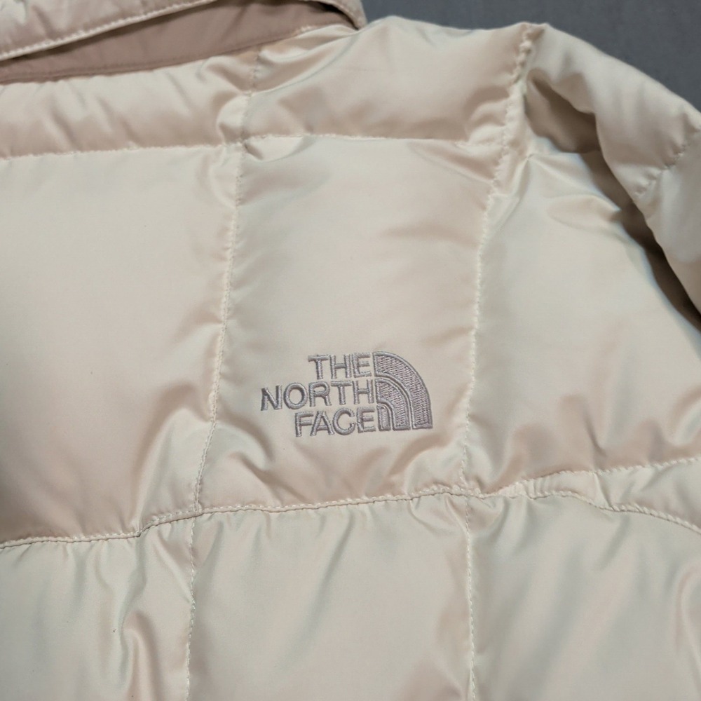 The North Face Metropolis 550 Down Parka Jacket Womens Size M White Long Quilted - Picture 4 of 15